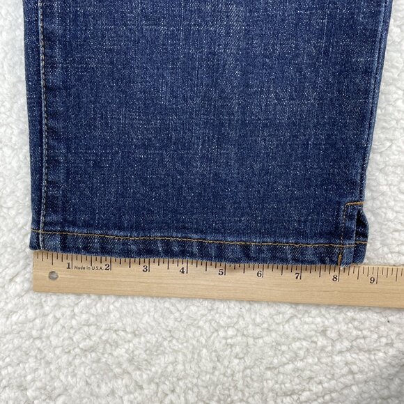 LRL Lauren Jean Co Womens Size 12 Classic Mid Calf High Rise Blue Jeans 33x21 - Picture 8 of 12